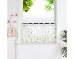 HeichkelL Voile Sheer Bistro Curtain - Groen - 30 x 90 cm