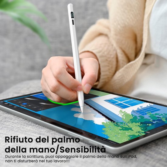Stylus Pen voor iPad met LED Batterijweergave en Snelle Oplaadfunctie — afbeelding 3