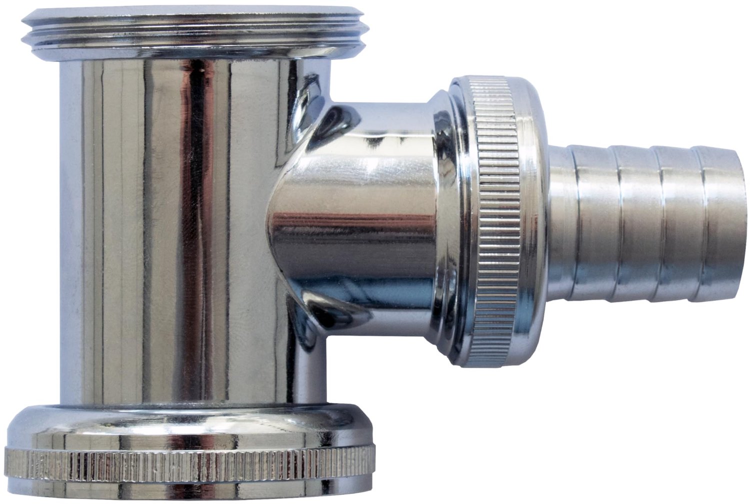 Siphon T-stuk connector - 1 1/4 inch met aansluitingen voor apparaten