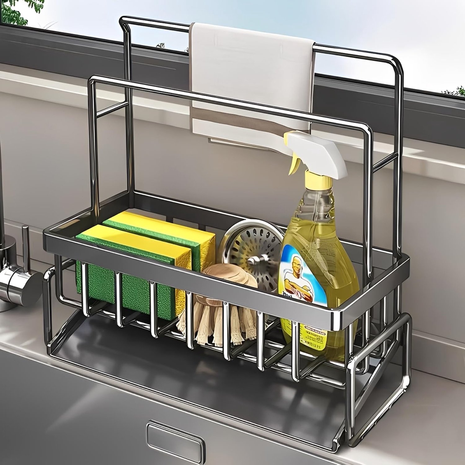 Keuken Organizer voor Spons, Handdoeken en Borstels