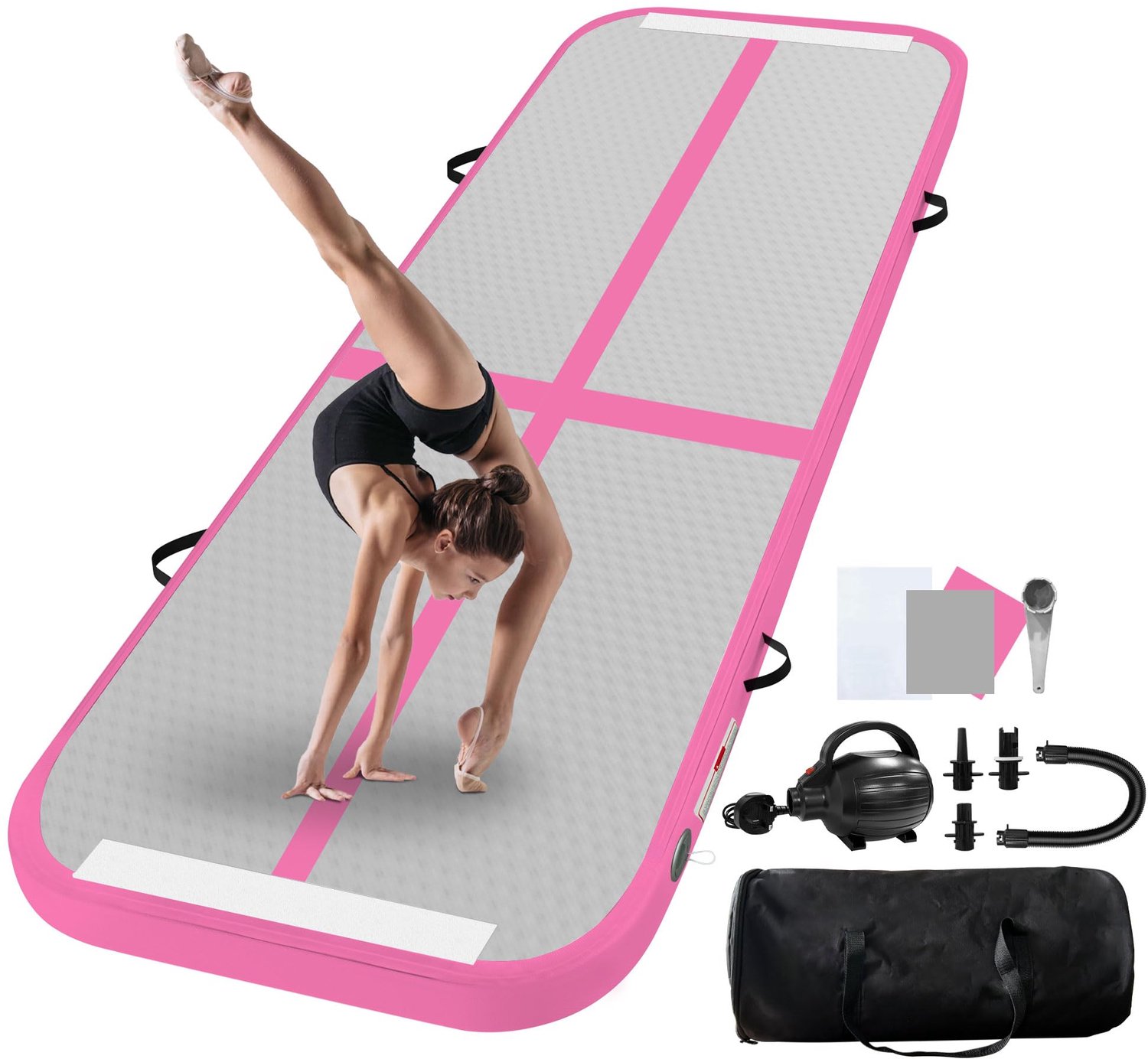 Opblaasbare Turnmat 6m met Luchtpomp voor Yoga en Dans