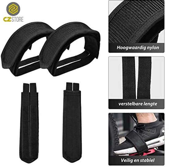 Fiets Pedalenriem Set van 2 - Verstelbare Nylon Voetsteun van fiets — afbeelding 3