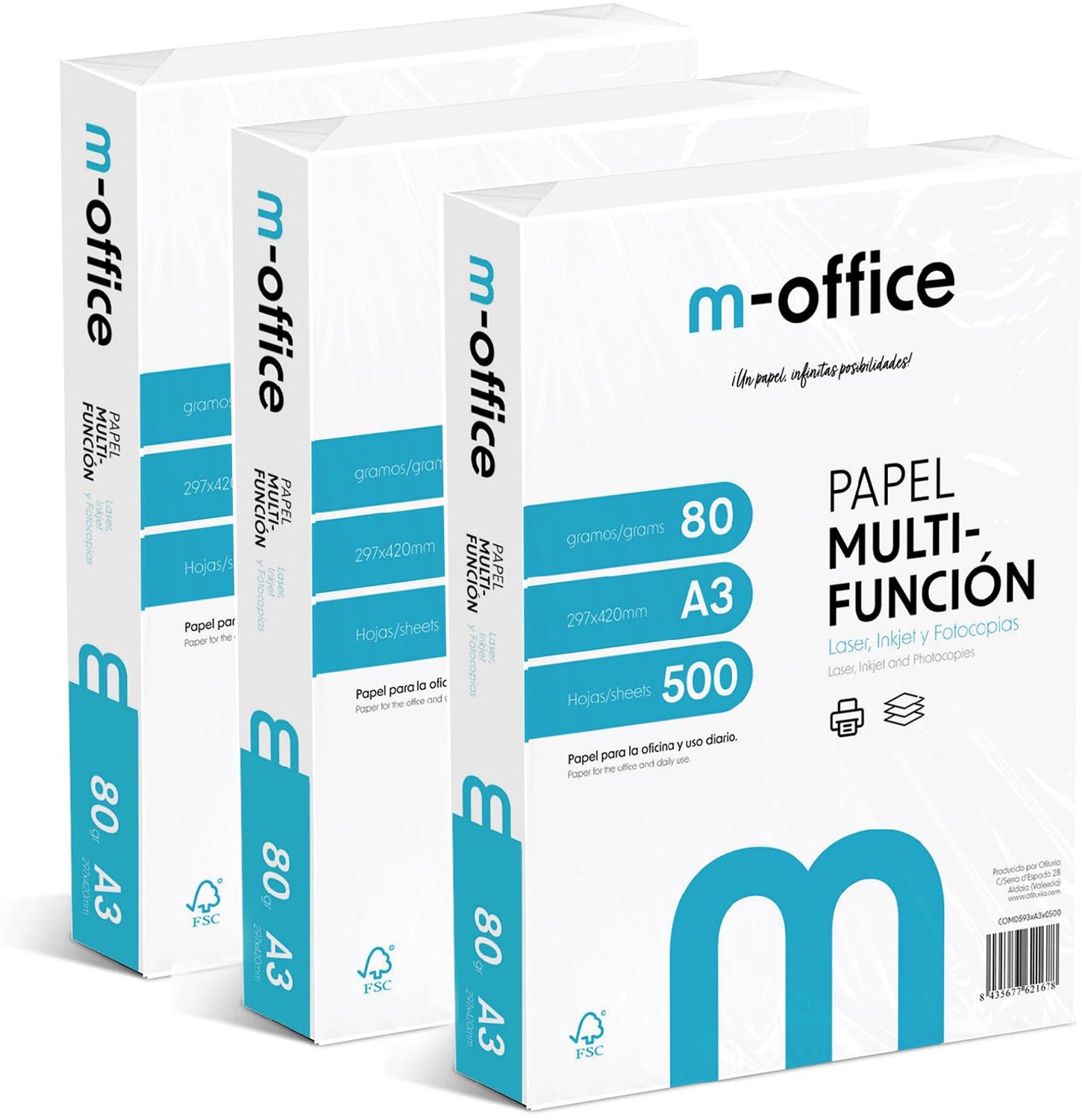 A3 Papier - 80 g - 1500 vellen - Multifunctioneel