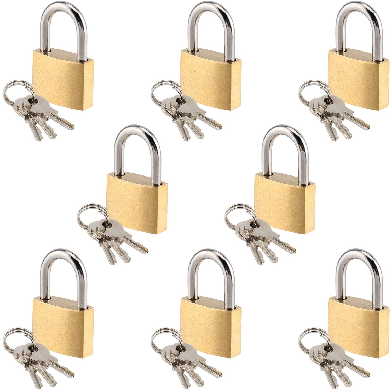 Mini-hangslot - Kofferslot klein met sleutel - Compact en licht - Bagageslot voor koffer - Veiligheid voor reizen - Geschikt voor kluisjes