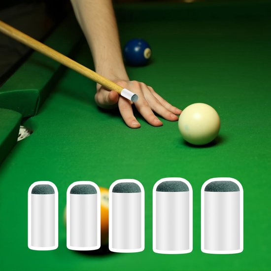 Set van 50 Slip-On Billiard Cue Tips in 5 Groottes — afbeelding 4