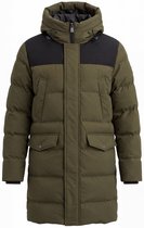 Kymaxx® Winterjas Heren - Parka - Extra Lang Model - Met Capuchon - Water & Winddicht - Met Ritszakken en Binnenzak - Groen - Maat XXL