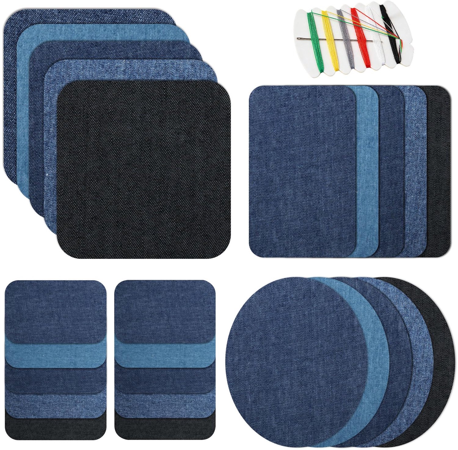 25 Opstrijkpatches voor Jeans en Kledingreparatie
