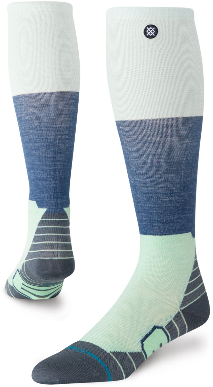 Stance dames freshtek infiknit snow kniekousen blocked wool blauw