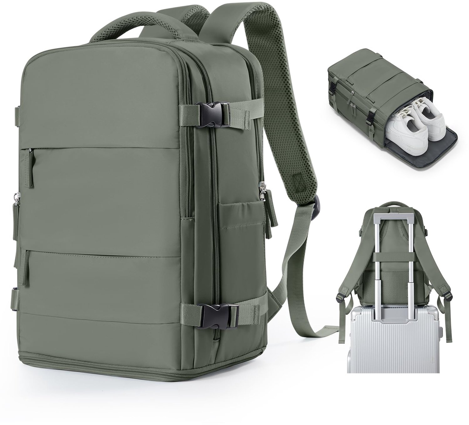 Reisrugzak voor Handbagage met Schoencompartiment