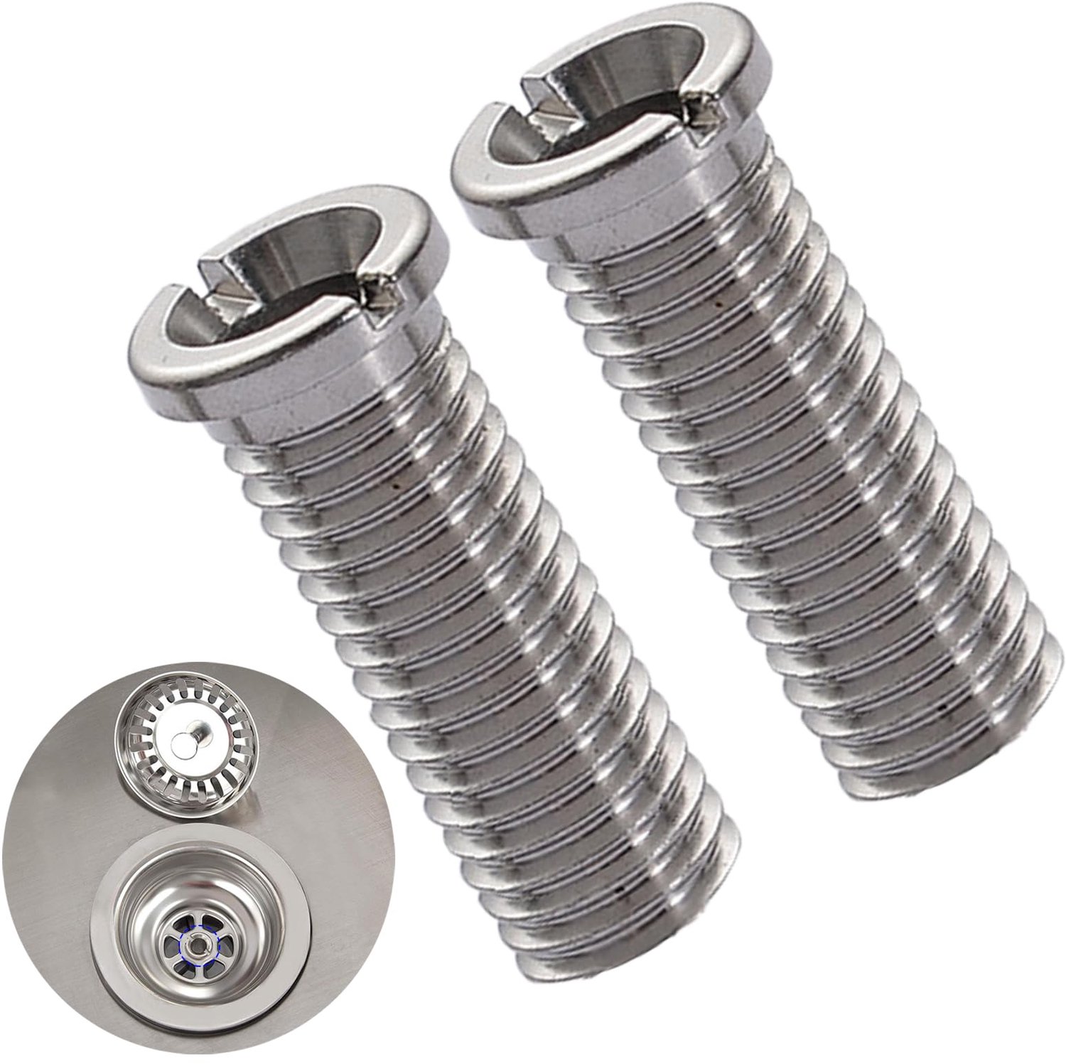 Set van 2 Roestvrijstalen Hollle Schrauben voor Spoelbak