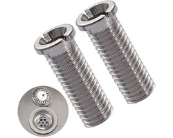 Set van 2 Roestvrijstalen Hollle Schrauben voor Spoelbak