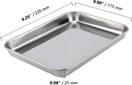 Bakplaat Set - Non-Stick Rectangulaire Traay voor Catering (4 Stuks) — afbeelding 5