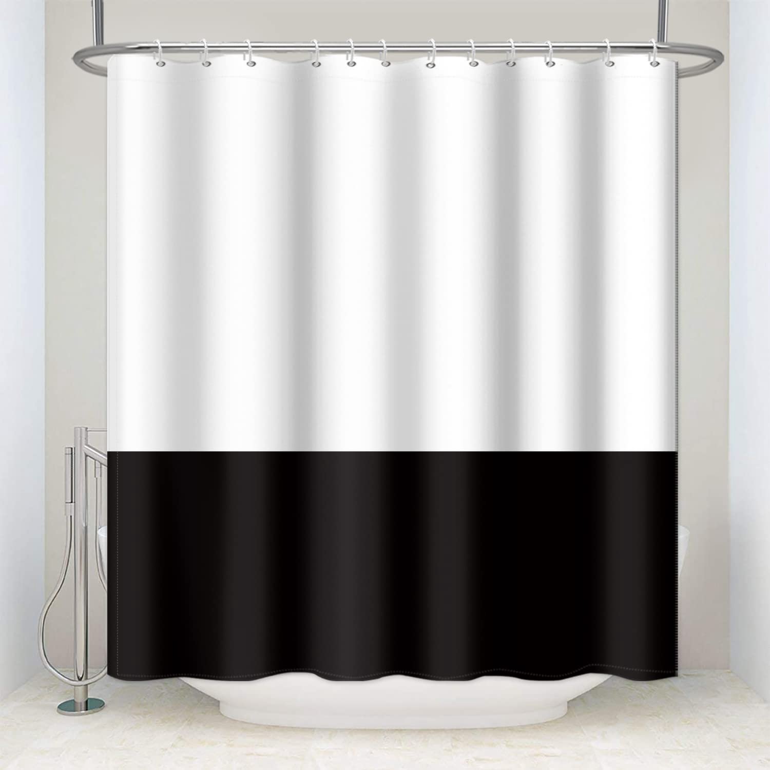 Douchegordijn 180x198 cm met Waterdichte Polyester en Haken