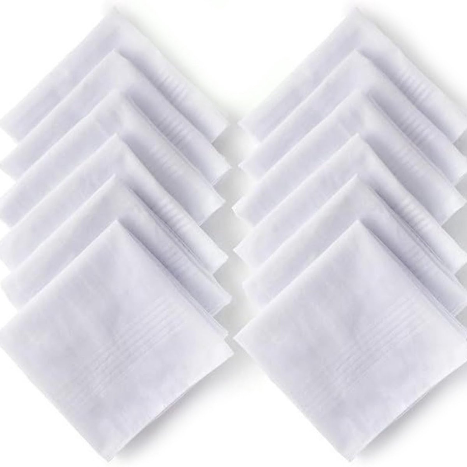 Handgemaakte katoenen zakdoeken - Set van 12 - 40 x 40 cm