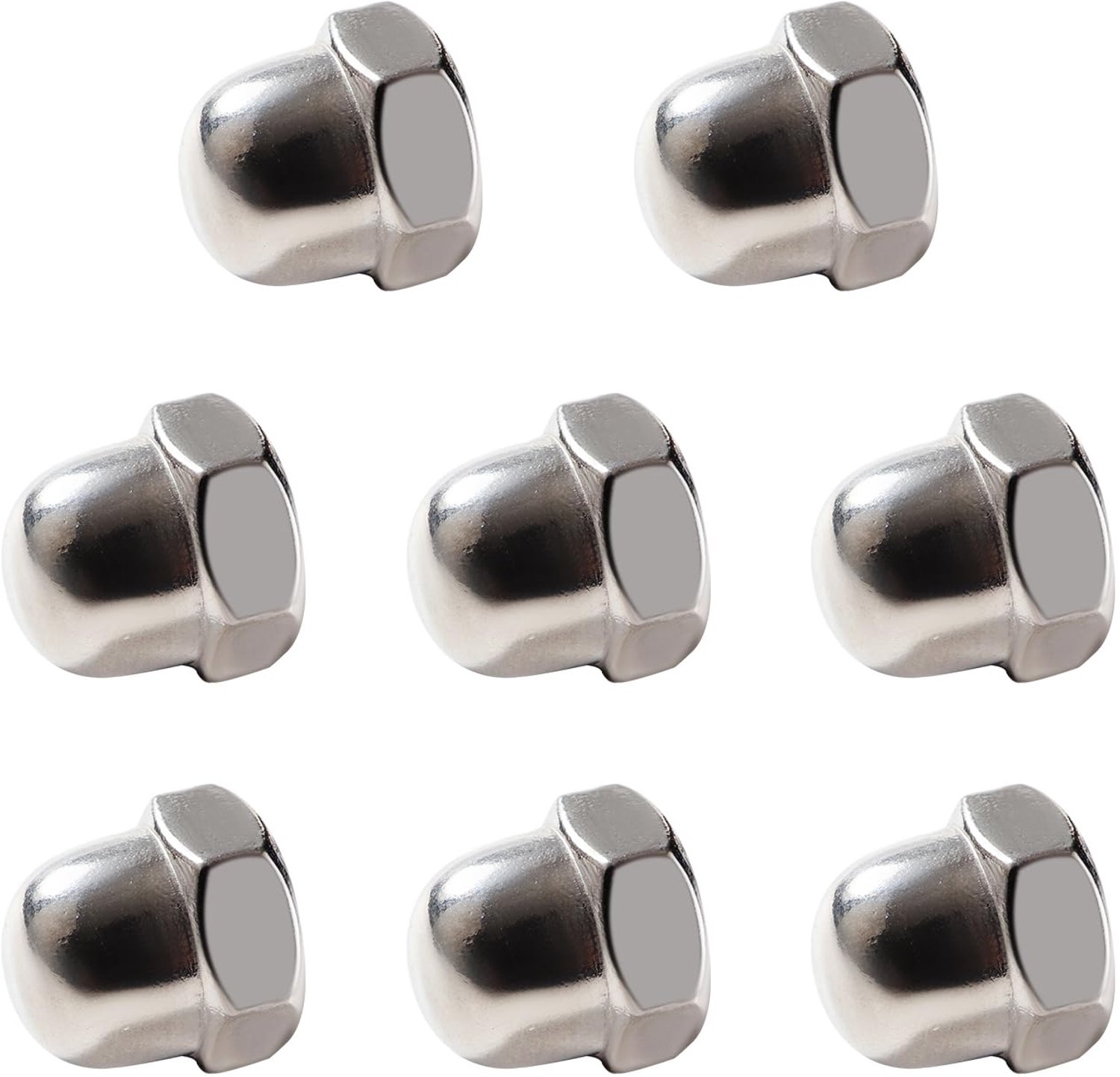 Dopmoeren M10 - 8 Stuks - Roestvrij Staal - Eikelmoeren - Decoratieve Zeskantmoeren - Waterdicht en Duurzaam - Moeren