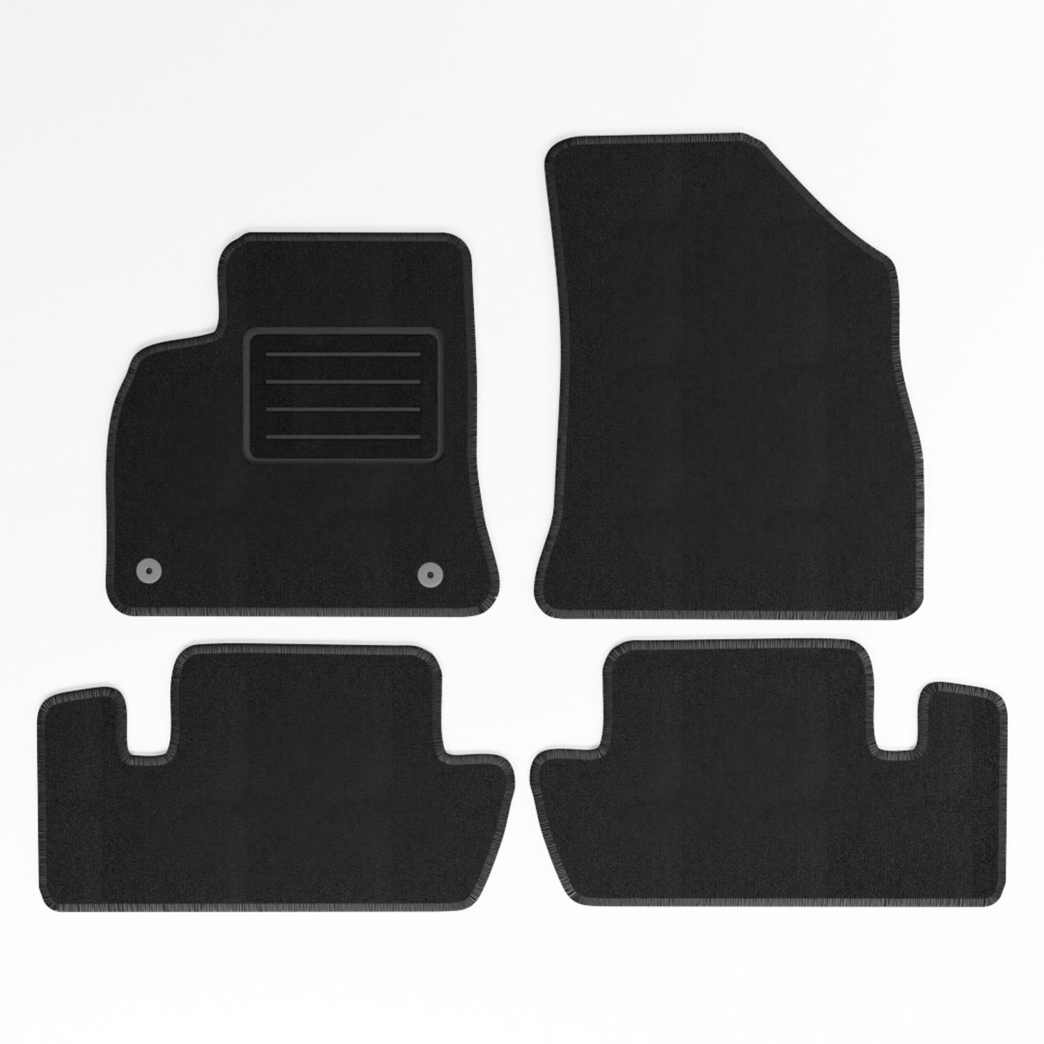 Mats4all | Naaldvilt automatten passend voor Peugeot 5008 2009-2017 | Antislip | Met versterking | 4-delig | Automatten | Mattenset