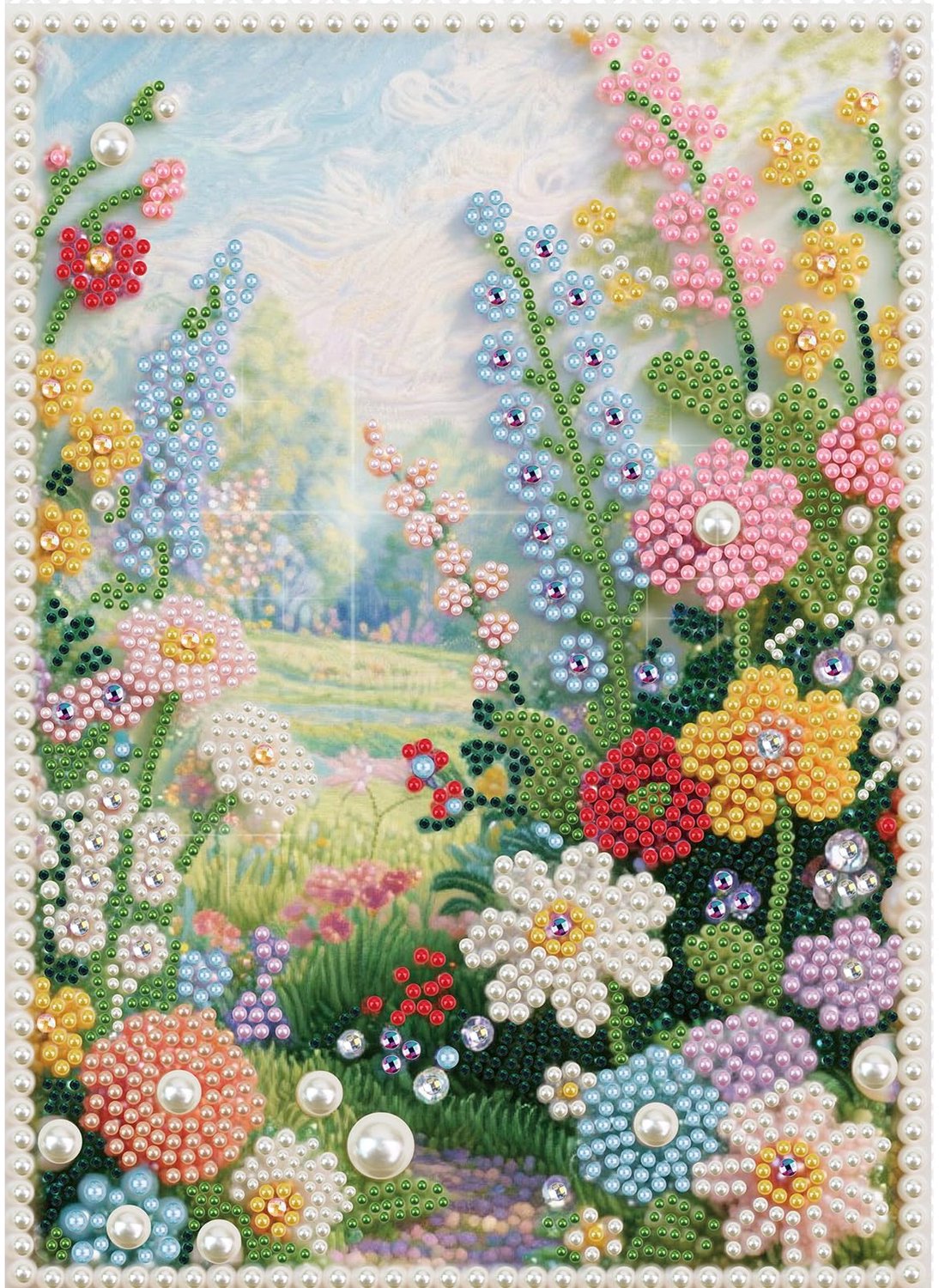 Kralenschilderij Bloemen 30x40cm