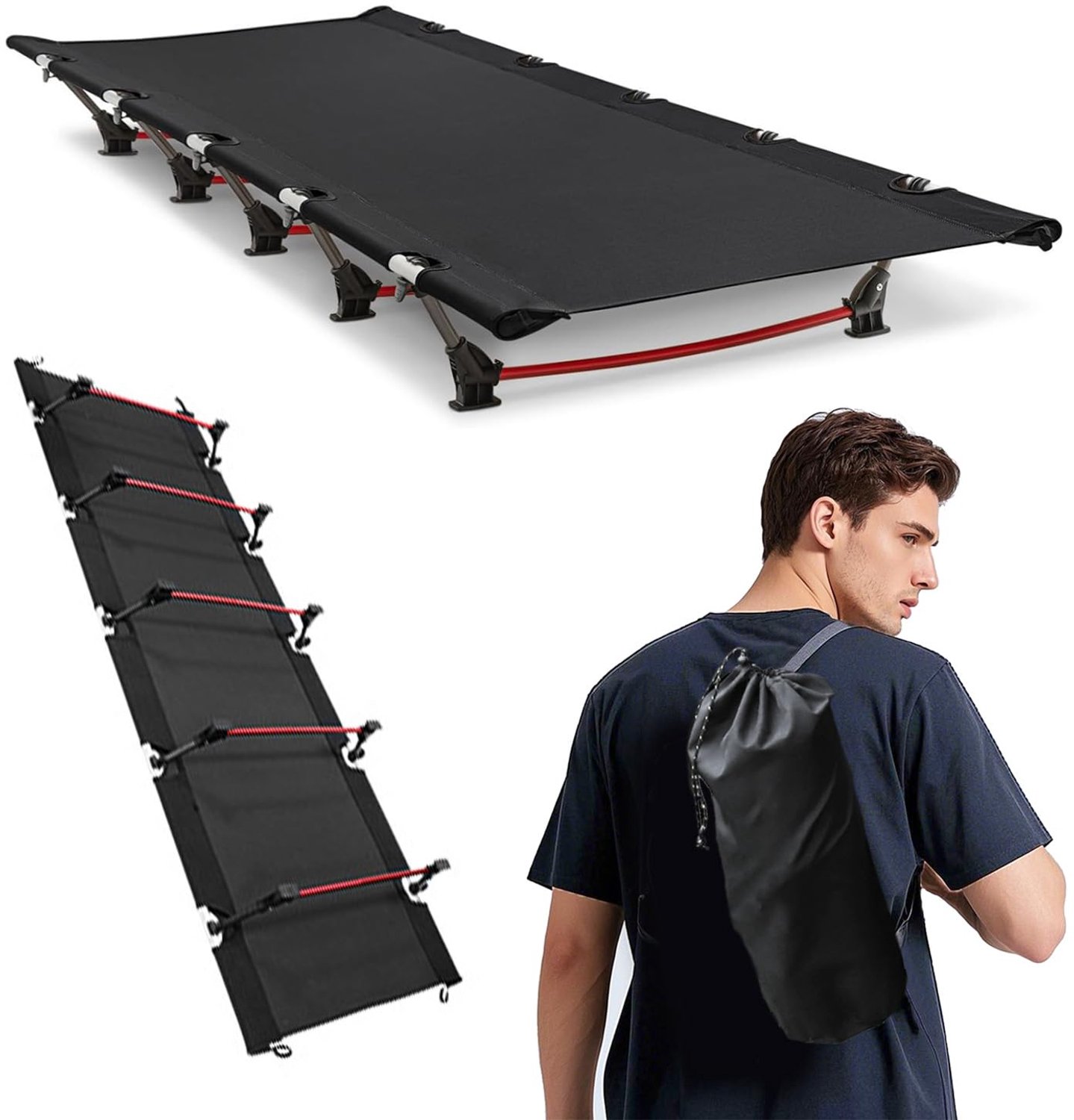 Opvouwbaar Campingbed met Draagtas - Lichtgewicht en Compact voor Volwassenen