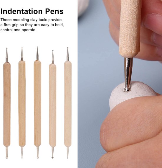Set van 5 Embossing Stylus voor Mandala en Pottery Creaties — afbeelding 2
