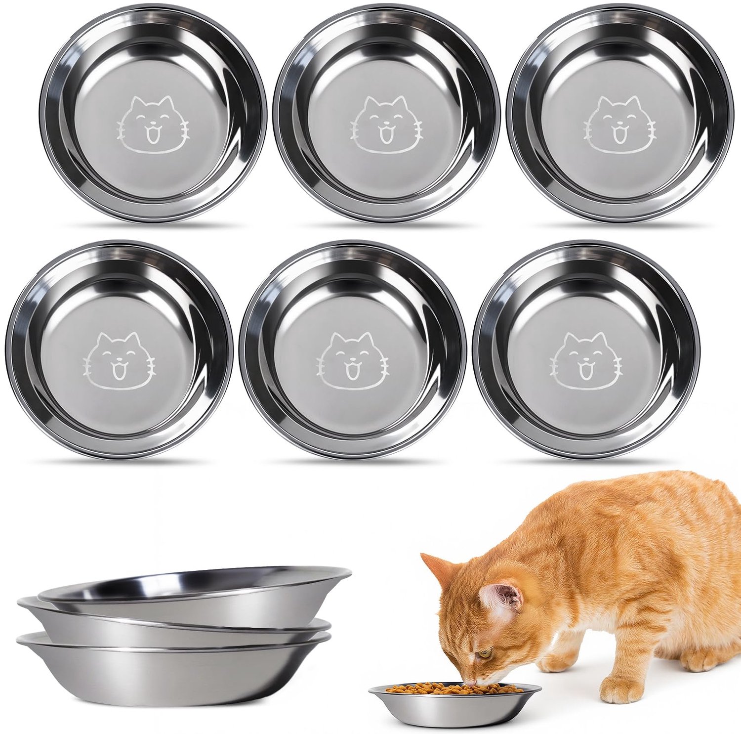 Set van 6 Kattenbakjes - Duurzaam en Gemakkelijk in Gebruik