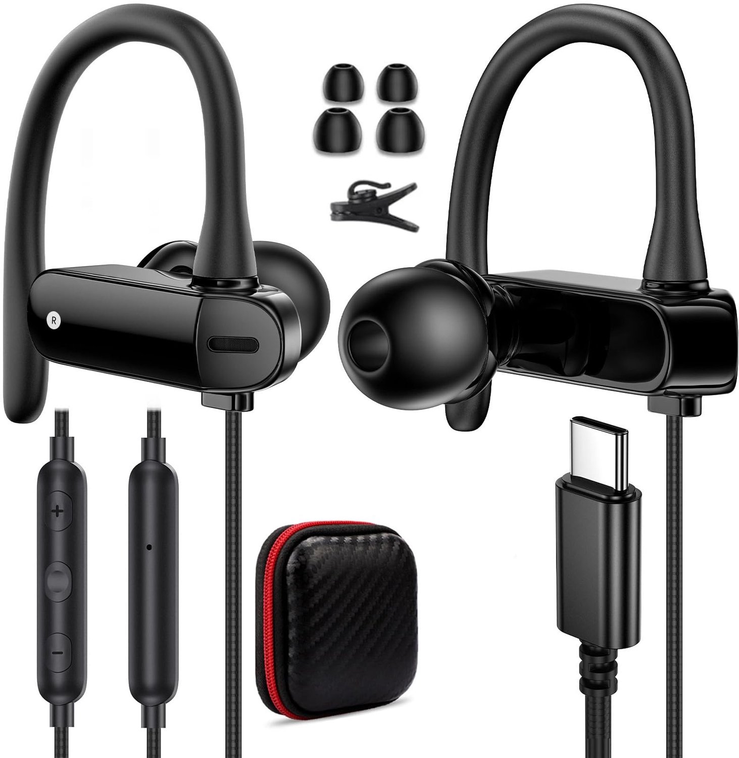 USB C In-ear Hoofdtelefoon met Microfoon en Volumeregeling