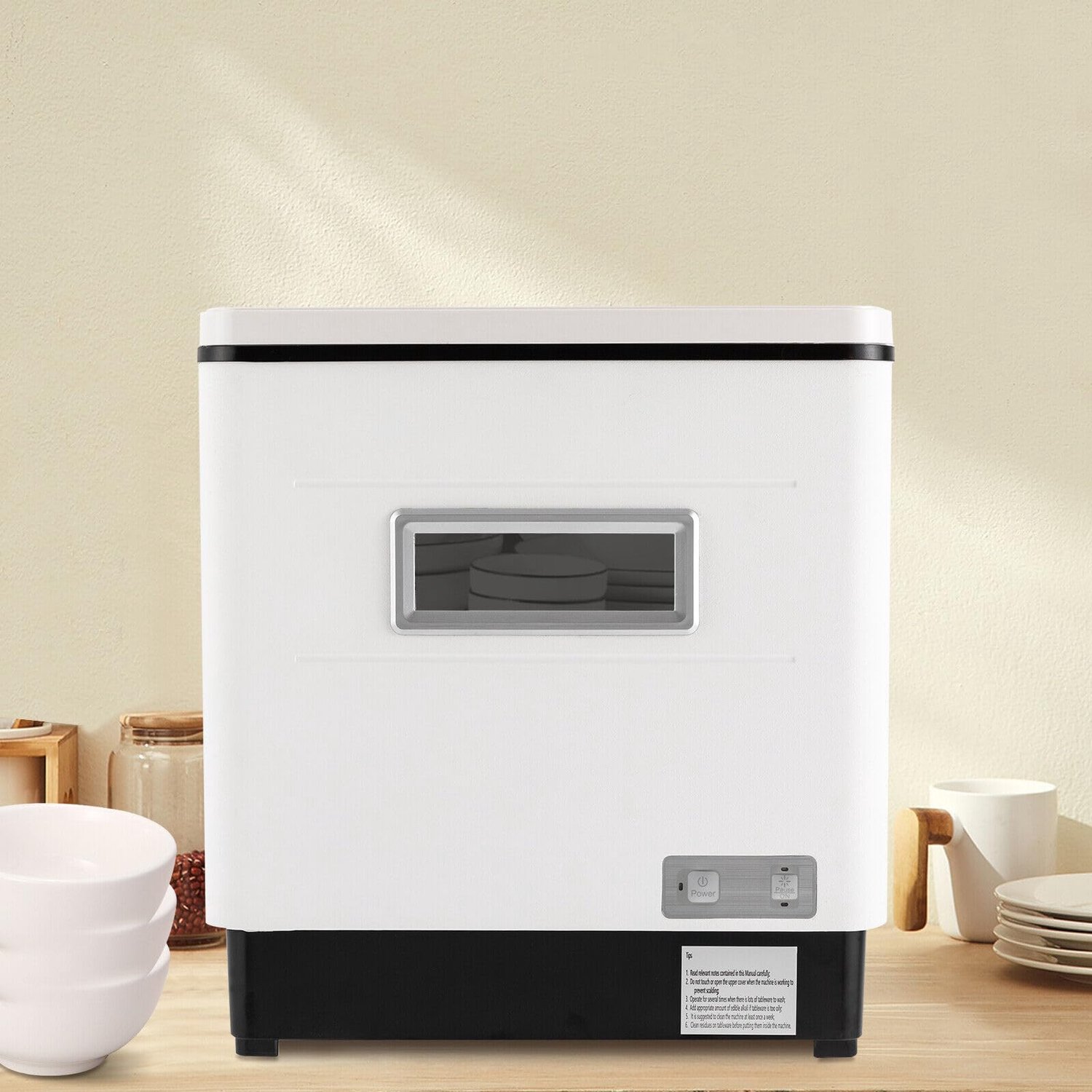 Compacte Mini-Vaatwasser met Sterilisatiefunctie - Wit