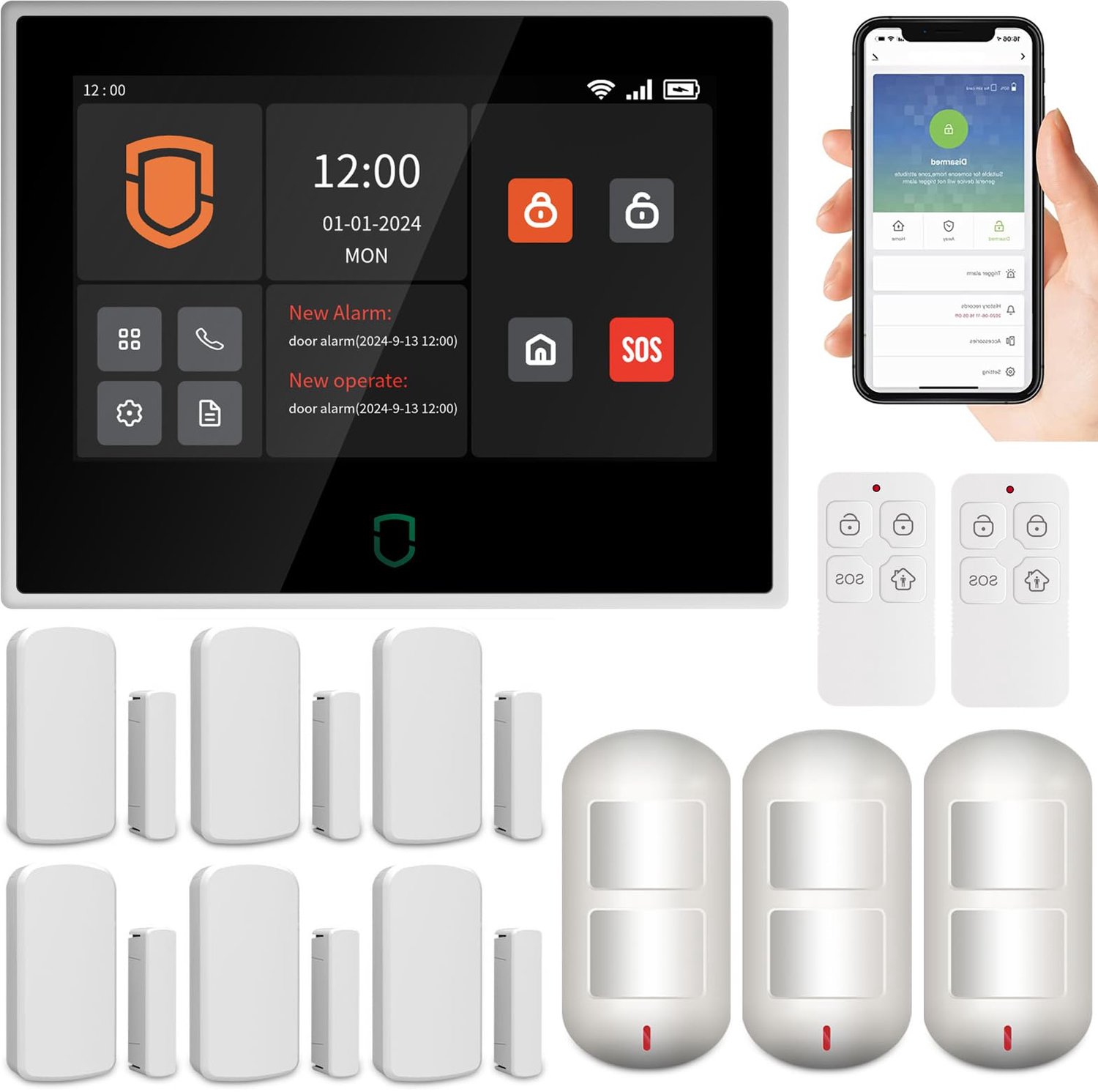 Slimme Beveiligingsalarmsysteem met 7 Inch Touchscreen