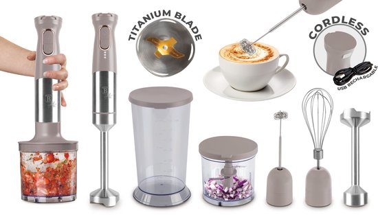 Accu-staafmixer 200 W Taupe Collection van BerlingerHaus — afbeelding 2