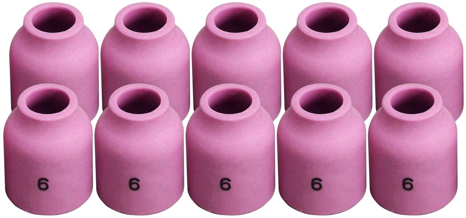 10x TIG Gaslenzen met Aluminium Oxide Nozzle