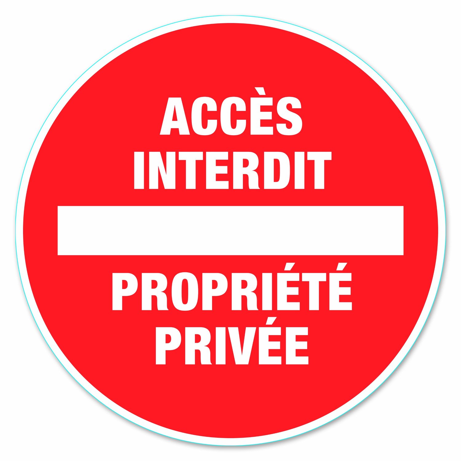 Zelfklevende Signaal Schijf "Privé Eigendom"