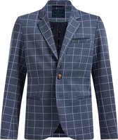 WE Fashion Jongens slim fit blazer met blokdessin