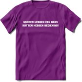 Kattenbediening - Katten T-Shirt Kleding Cadeau | Dames - Heren - Unisex | Kat / Dieren shirt | Grappig Verjaardag kado | Tshirt Met Print | - Paars - S