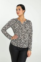 Cassis Dames T-shirt met bloemenprint - T-shirt - Maat 40
