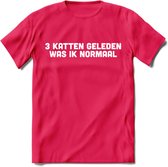 3 Katten Geleden - Katten T-Shirt Kleding Cadeau | Dames - Heren - Unisex | Kat / Dieren shirt | Grappig Verjaardag kado | Tshirt Met Print | - Roze - XXL