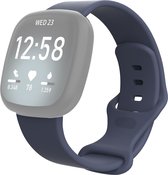 Mobigear Siliconen Watch bandje geschikt voor Fitbit Versa 3 Bandje Druksluiting | Mobigear Sport Dual - Blauw