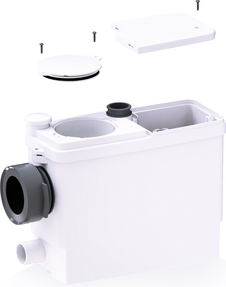 Sanibroyeur Sanipack fecalienvermaler Sanipack voor wandcloset, wastafel, bidet en douche (inbouw)