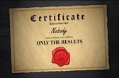 Walljar - Only The Results - Muurdecoratie - Poster met lijst