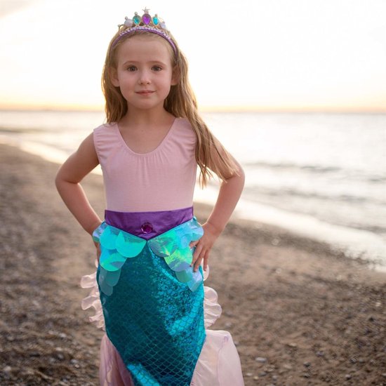 Great pretenders -Mermaid glimmer skirt - zeemeerminstaart - lila - 5-6 jaar
