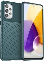 Samsung Galaxy A73 5G Hoesje TPU Thunder Design Back Cover Groen