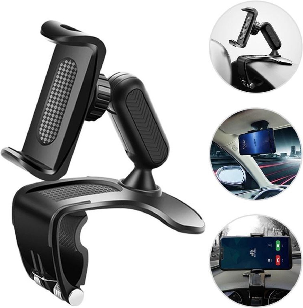 Multifunctionele Auto TelefoonHouder Clip LB-518 Verstelbare Auto Telefoon Houder Draaibare Universele dashboard / achteruitkijkspiegel spiegel / zonneklep Houder