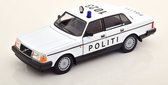 Volvo 240 GL 1986 "Police Denmark" Wit 1-24 Welly