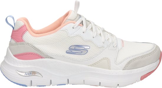Skechers Arch Fit dames sneaker - Wit multi - Maat 38 | bol.com
