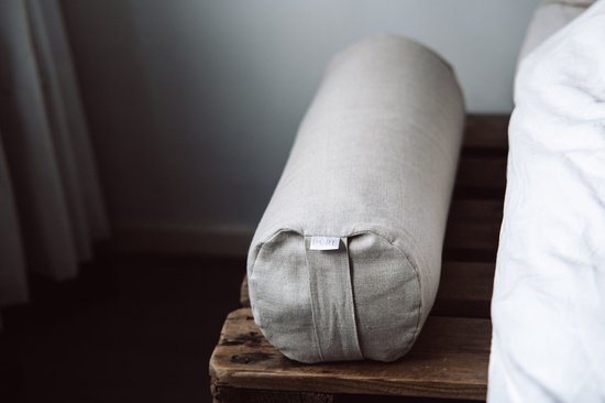 Yoga bolster natuurlijk linnen rond - Pure van Pure — afbeelding 4