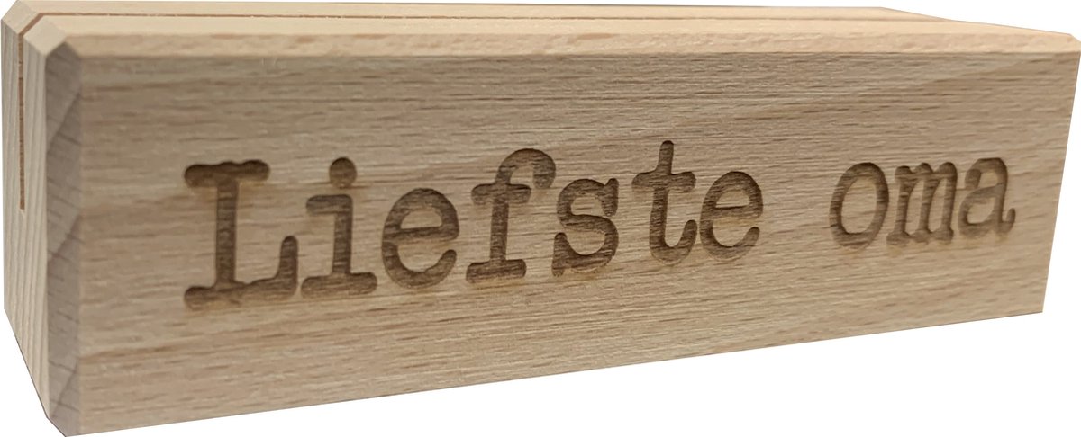Cadeau Oma - Fotohouder Hout "Liefste Oma"