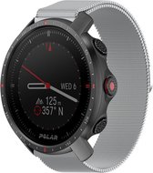 Strap-it Milanees smartwatch bandje - geschikt voor Polar Vantage M / M2 / Grit X / Grit X Pro - zilver