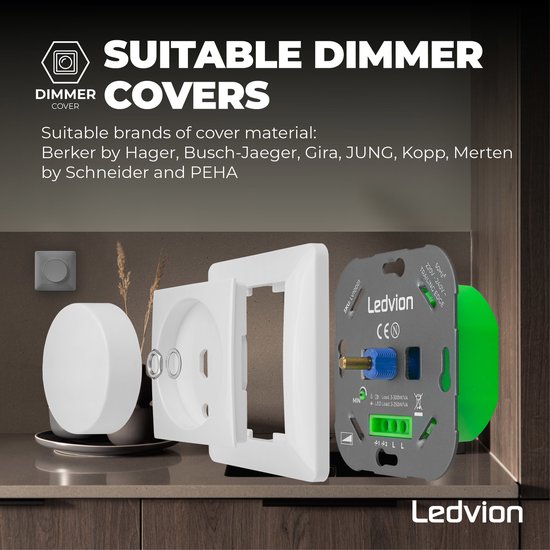 Gradateur LED Ledvion 3-250 Watt 220-240V - Coupure de phase - Universel - Complet