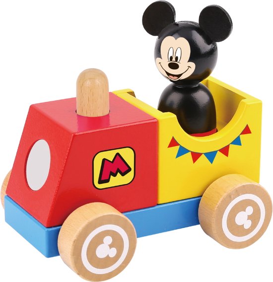 Springen Aannemer fluctueren Disney Mickey Mouse Houten Speelgoed Trein TY633 | bol.com