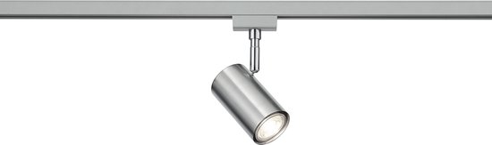 LED Railverlichting - Track Spot - Trion Dual Monla - 2 Fase - GU10 Fitting - Rond - Mat Nikkel - Aluminium