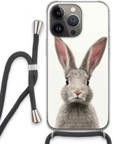 Case Company® - iPhone 13 Pro hoesje met Koord - Daisy - Telefoonhoesje met Zwart Koord - Extra Bescherming aan alle Kanten en Over de Schermrand