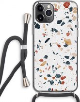 Case Company® - iPhone 11 Pro hoesje met Koord - Terrazzo N°4 - Telefoonhoesje met Zwart Koord - Extra Bescherming aan alle Kanten en Over de Schermrand